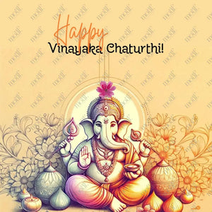 Elegant Ganesha Chaturthi Greetings 12: Social Media Image Post