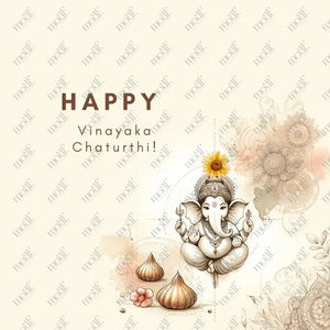 Elegant Ganesha Chaturthi Greetings 16: Social Media Image Post