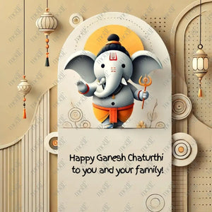 Elegant Ganesha Chaturthi Greetings 35: Social Media Image Post