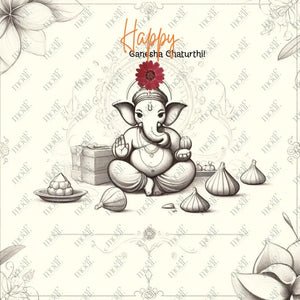 Elegant Ganesha Chaturthi Greetings3: Social Media Image Post