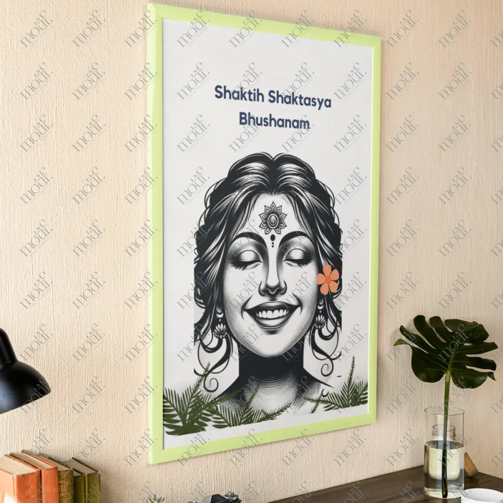 High-Quality Poster: Serenity in Bloom : Calm Women Potrait : A4 size from Motif
