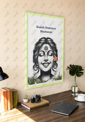 High-Quality Poster: Serenity in Bloom : Calm Women Potrait : A4 size from Motif