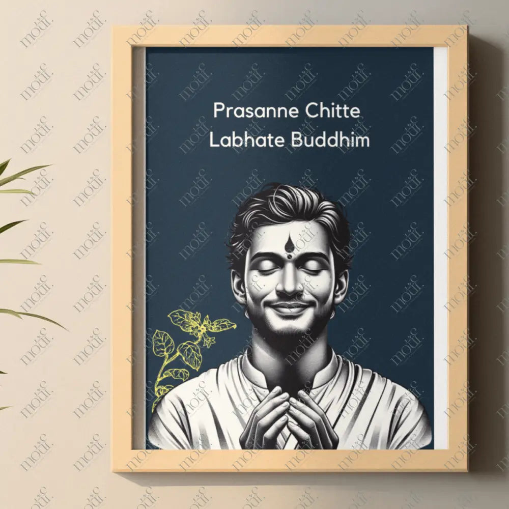 High-Quality Poster:Serenity in Contemplation: Enlightened Mindfulness A4 Poster from Motif