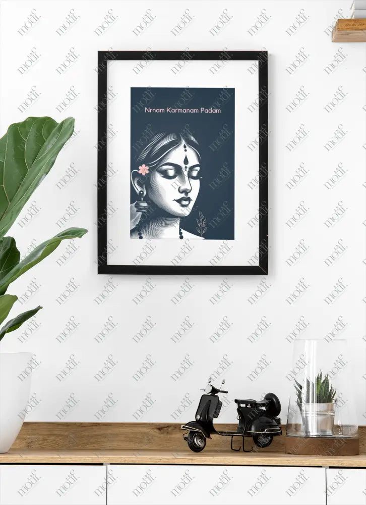 High-Quality Poster: Tranquil Beauty: Calm Women Potrait : A4 size from Motif