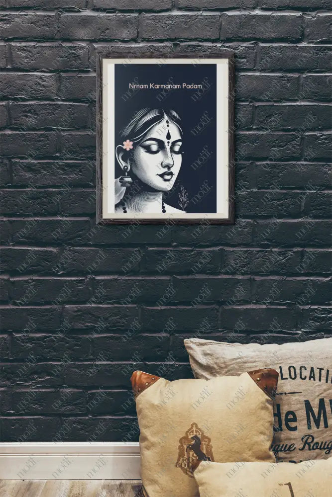 High-Quality Poster: Tranquil Beauty: Calm Women Potrait : A4 size from Motif