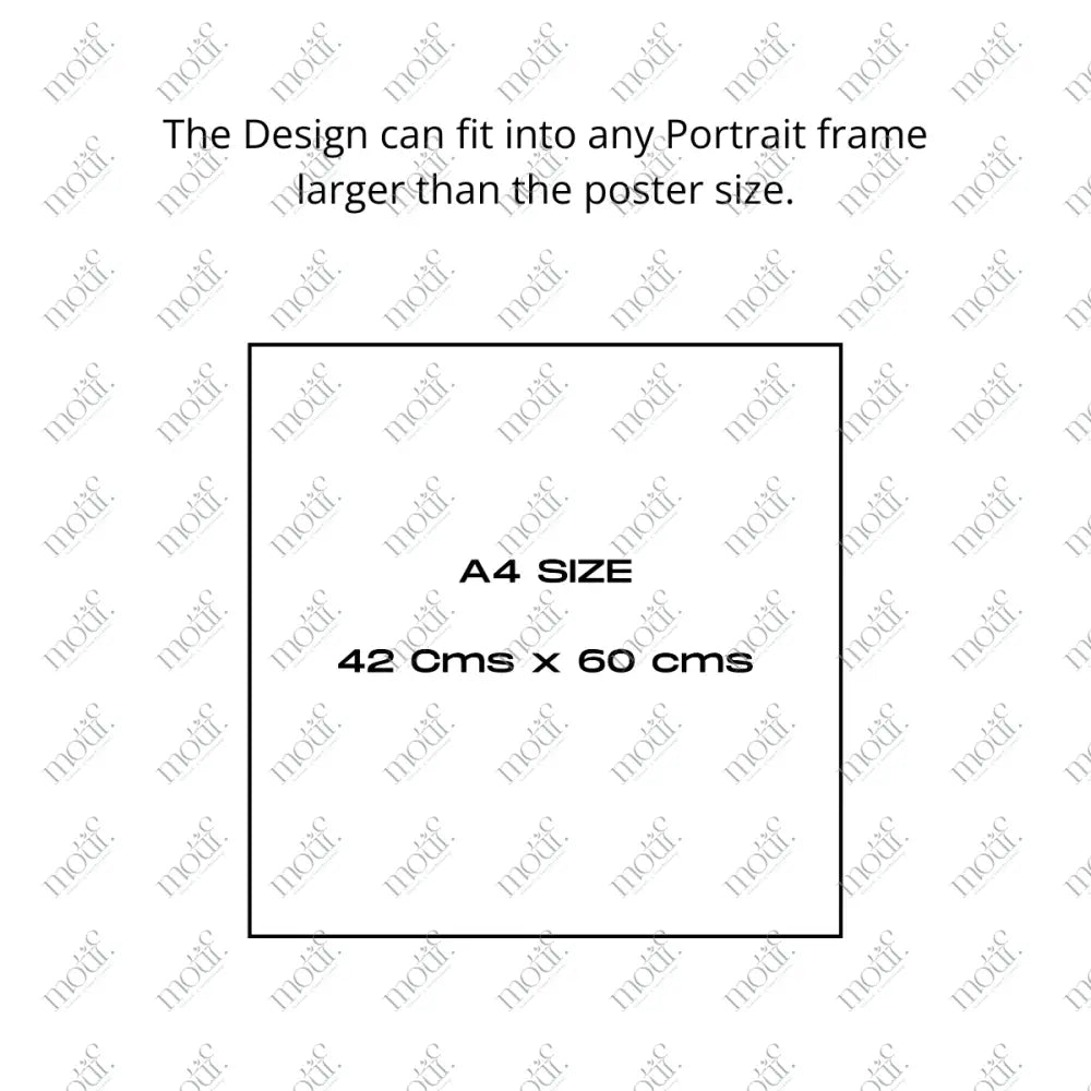 High-Quality Poster: Tranquil Beauty: Calm Women Potrait : A4 size from Motif