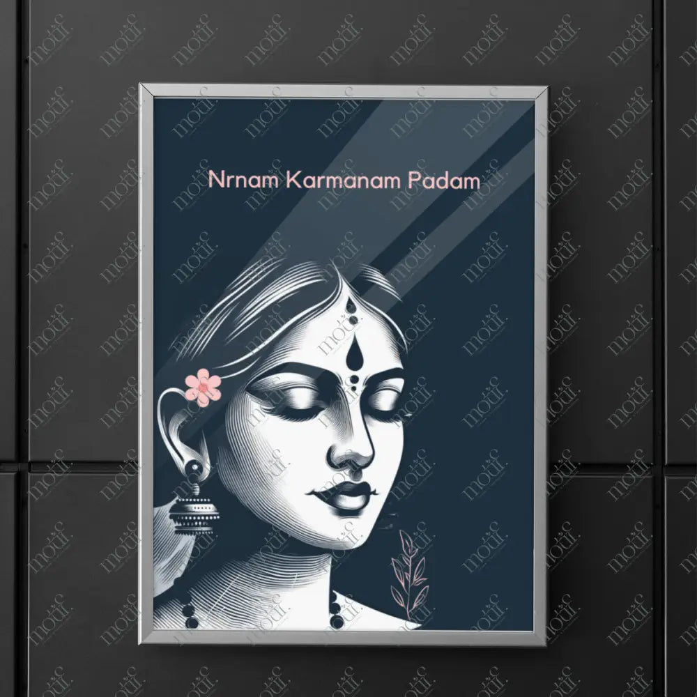 High-Quality Poster: Tranquil Beauty: Calm Women Potrait : A4 size from Motif