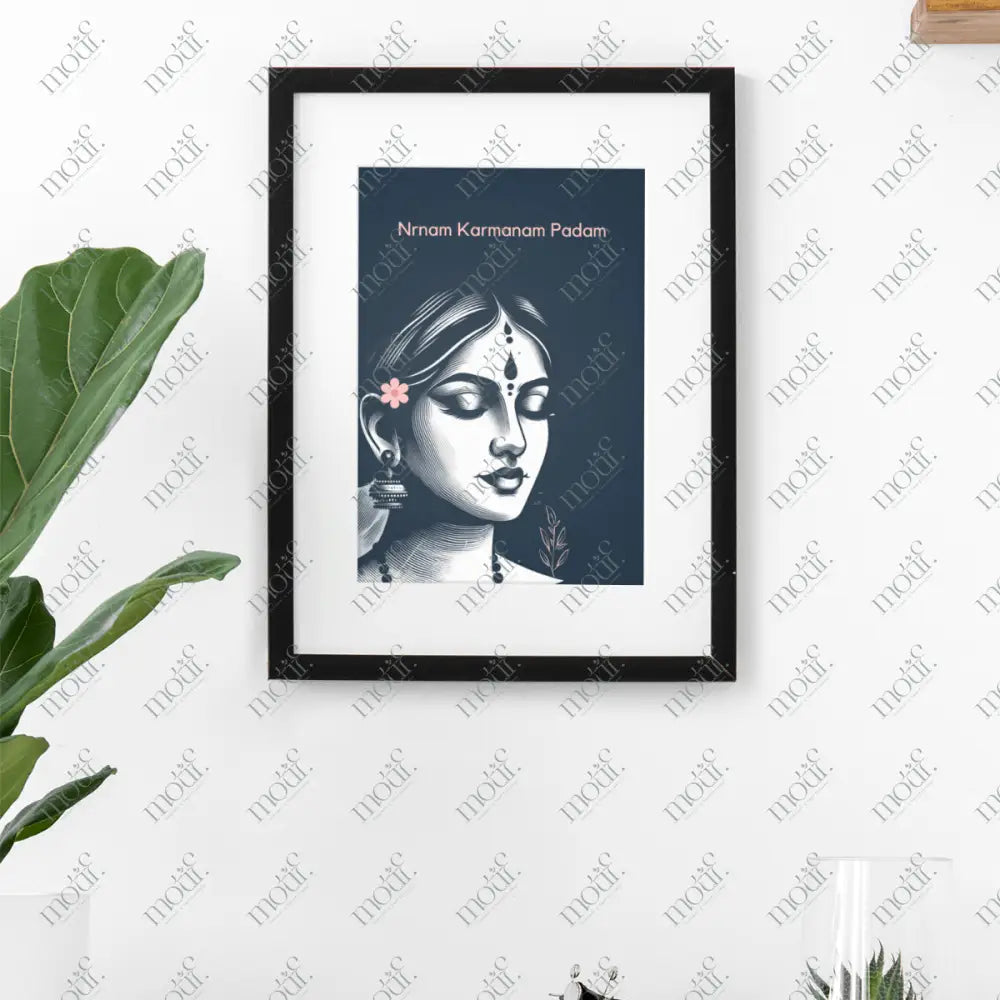 High-Quality Poster: Tranquil Beauty: Calm Women Potrait : A4 size from Motif