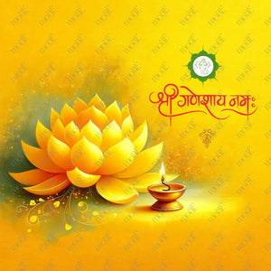 Social Media Image 1: Ganesha Chaturthi Greetings - Oil Painting Template