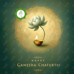 Social Media Image 10: Ganesha Chaturthi Greetings - Oil Painting Post