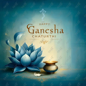 Social Media Image 12: Ganesha Chaturthi Greetings - Oil Painting Post