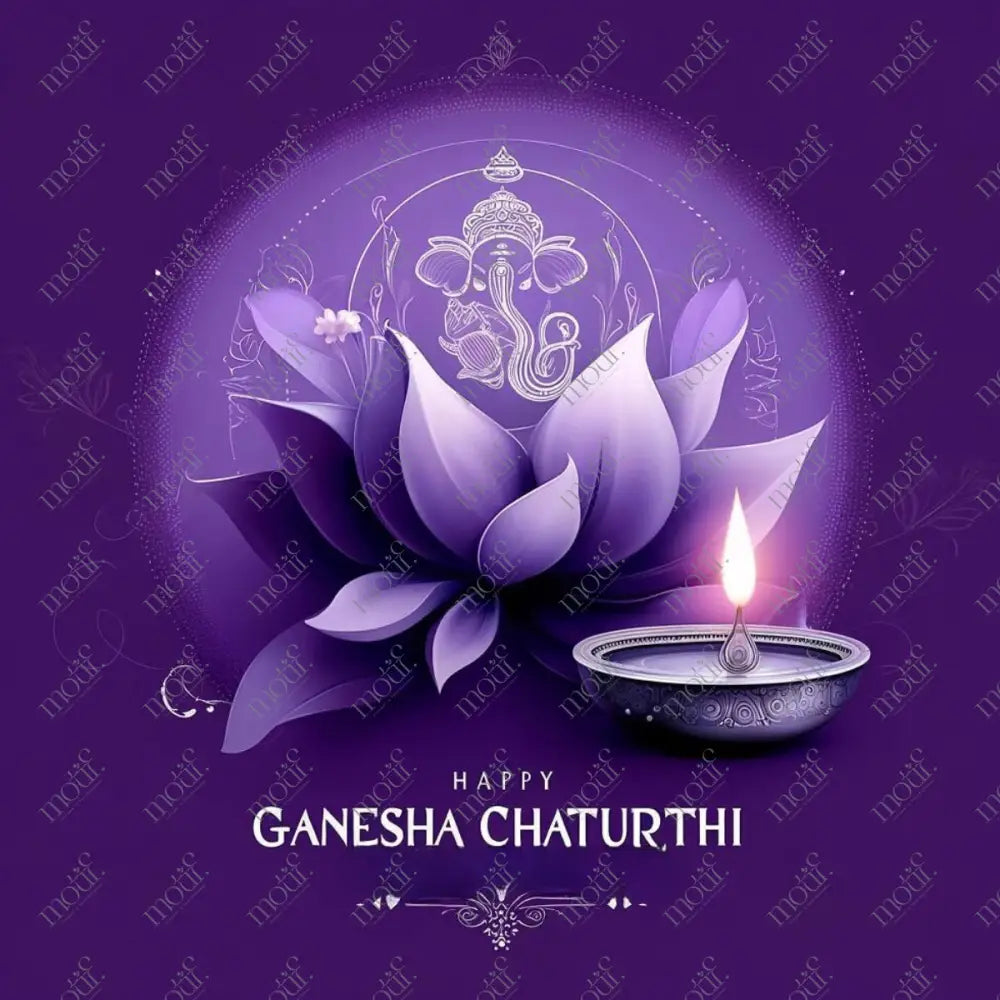 Social Media Image 14: Ganesha Chaturthi Greetings - Oil Painting Post