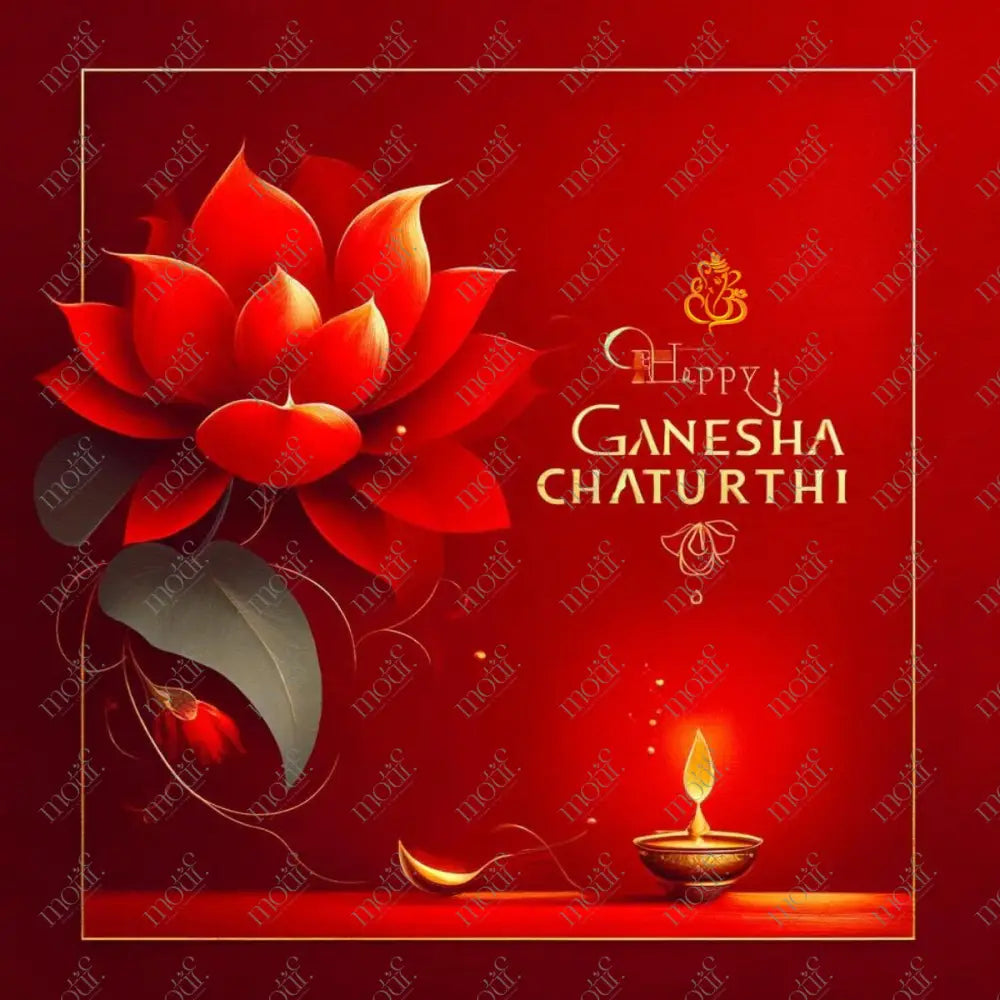 Social Media Image 16: Ganesha Chaturthi Greetings - Oil Painting Post