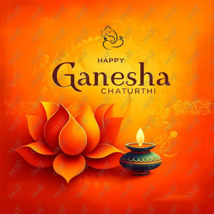 Social Media Image: Ganesha Chaturthi Greetings - Oil Painting Post