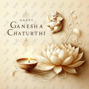 Social Media Image 3: Ganesha Chaturthi Greetings - Oil Painting (Copy) Post