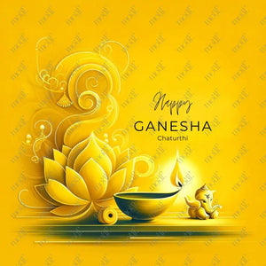 Social Media Image 5: Ganesha Chaturthi Greetings - Oil Painting Post