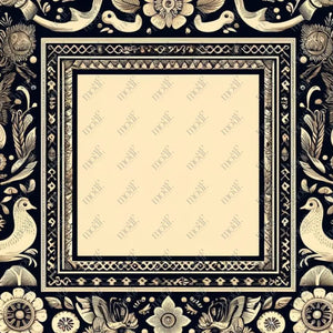 Social Media Image Template 32: Simple & Elegant Background Design. Folk Art