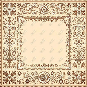 Social Media Image Template 33: Simple & Elegant Background Design. Folk Art