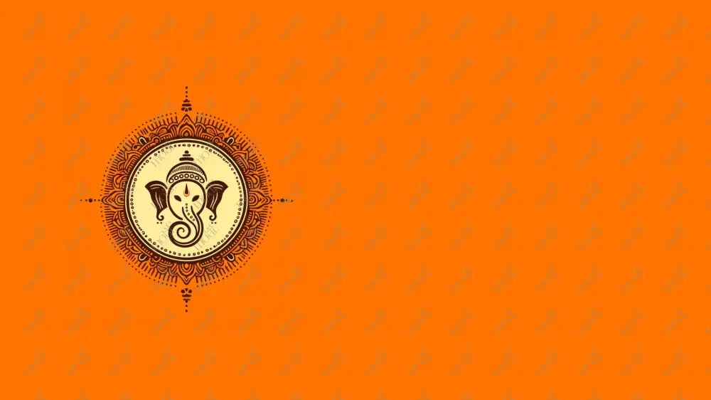 Social Media Image Template 6: Ganesha Chaturthi Greetings - Warli Art Background