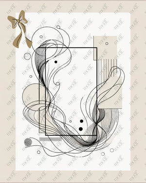 Social Media Image Template 7: Fashion Vertical Line Art Background