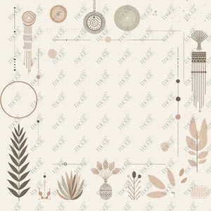 Social Media Image Template 7: Ready To Use Background Design Boho Art Style