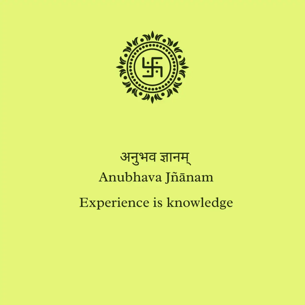 Social Media Post: Anubhava Jñānam Green Image