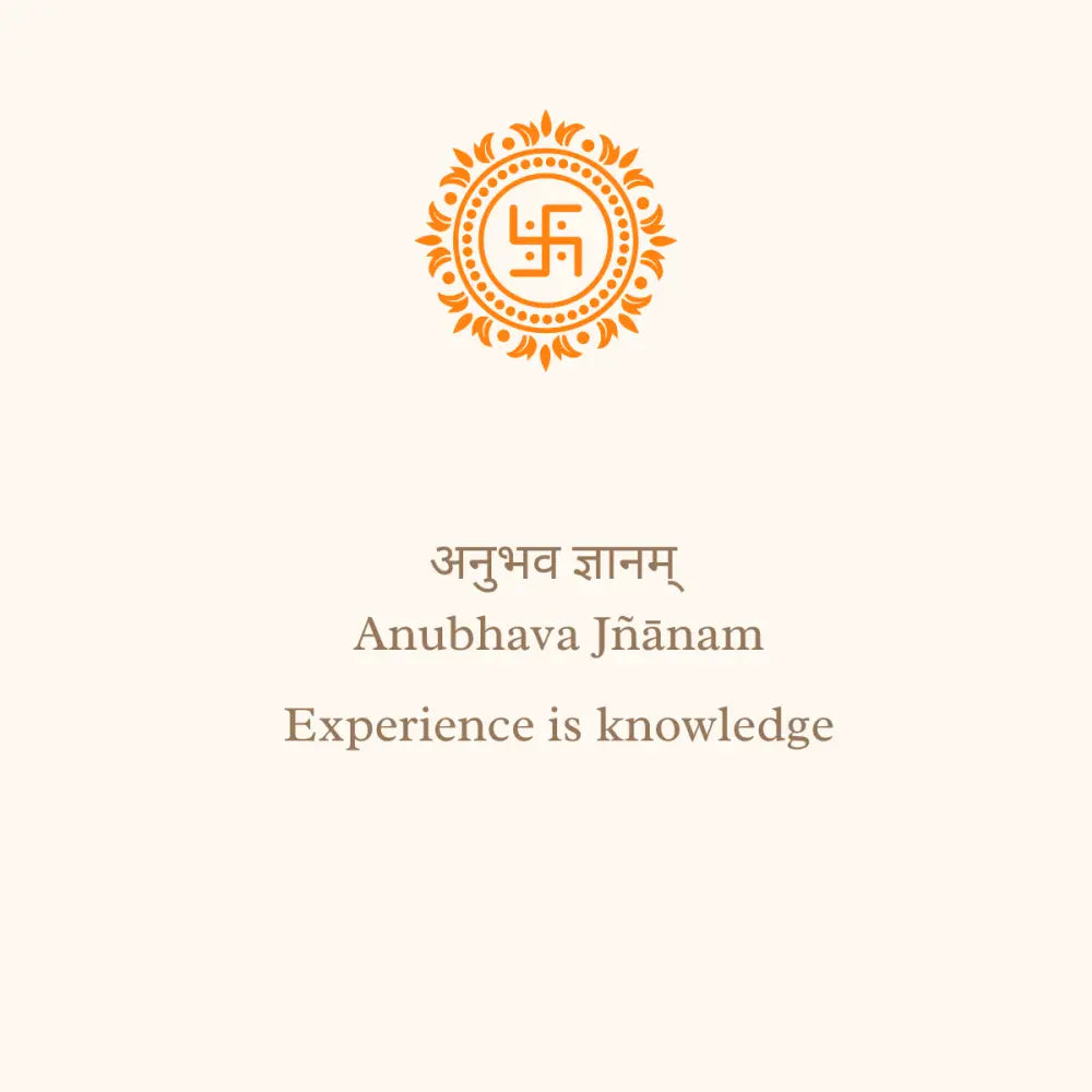 Social Media Post: Anubhava Jñānam Orange Image
