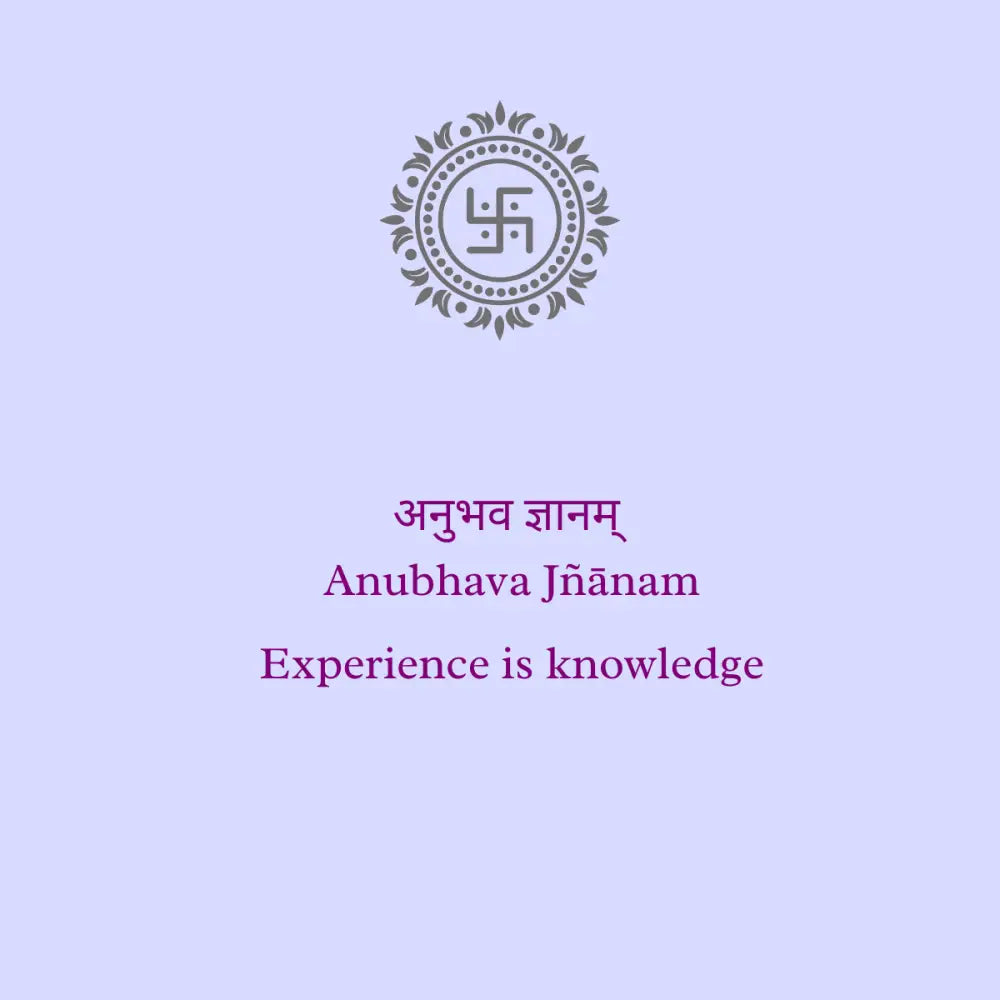 Social Media Post: Anubhava Jñānam Purple Image