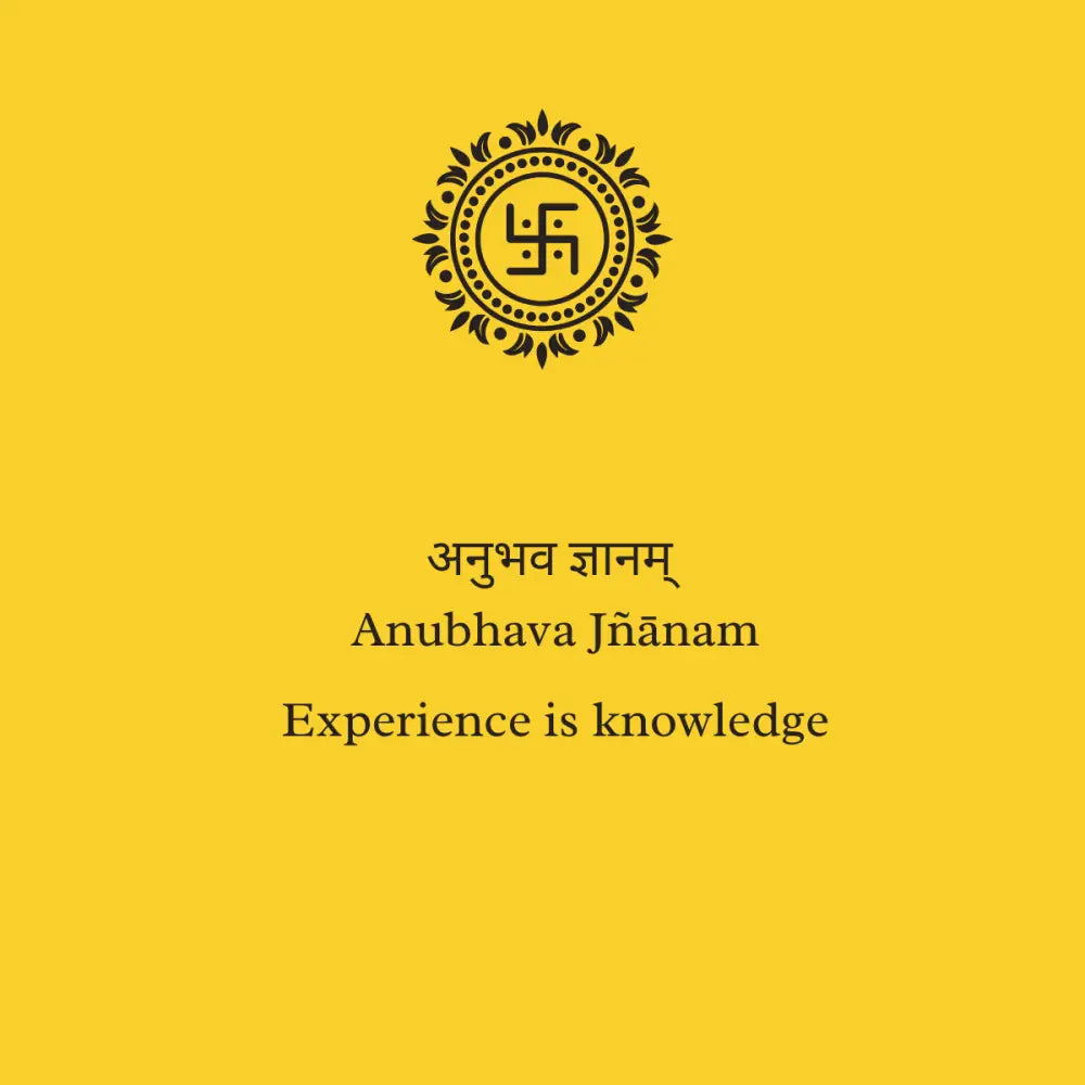 Social Media Post: Anubhava Jñānam Yellow Image