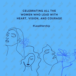 Social Media Post Image: Celebrating Women Leadhership Blue
