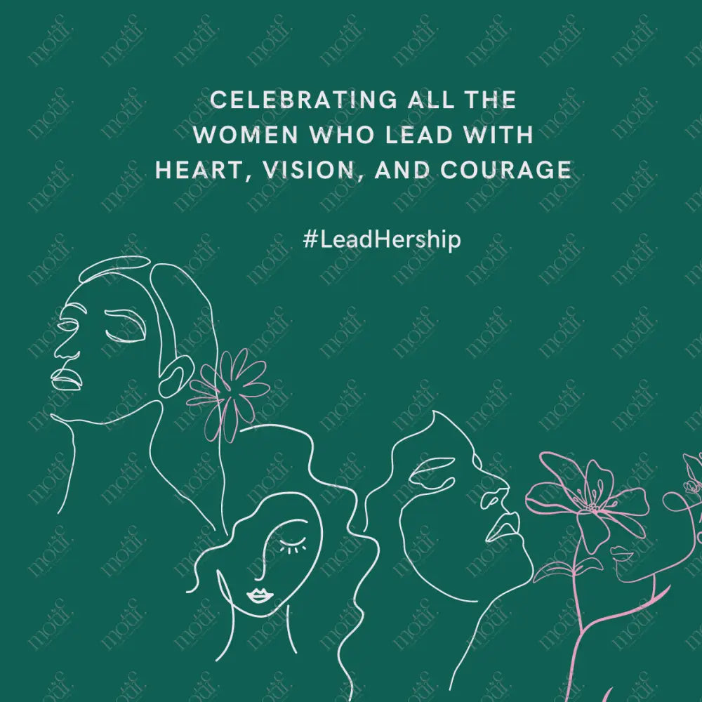 Social Media Post Image: Celebrating Women Leadhership Green