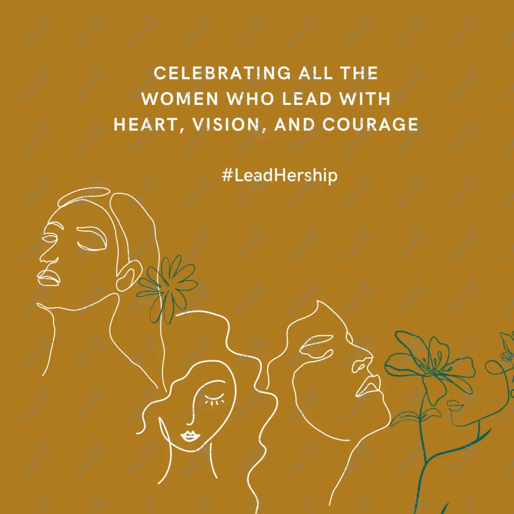 Social Media Post Image: Celebrating Women Leadhership Orange