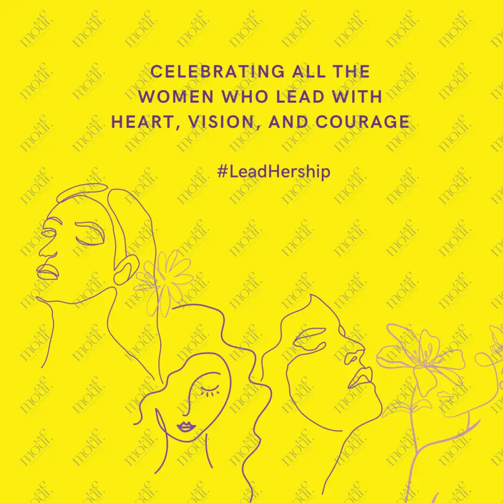 Social Media Post Image: Celebrating Women Leadhership Yellow