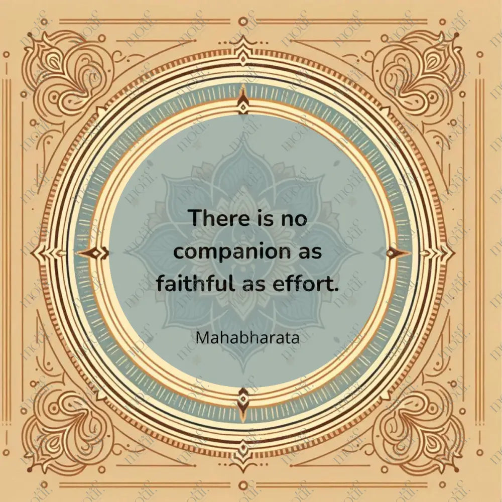 Social Media Post Image & Content : Sanskrit Quote Efforts the Companion from Motif