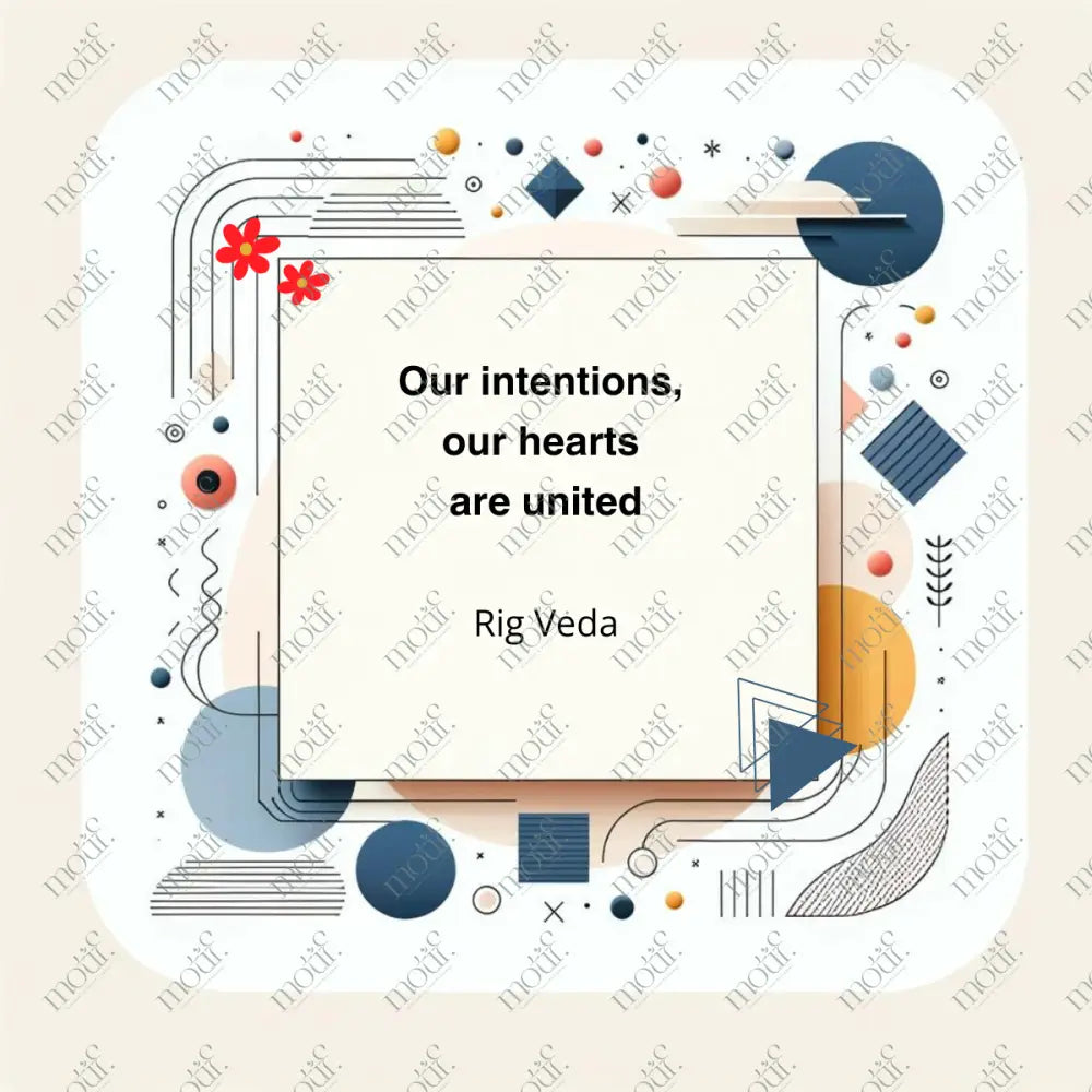 Social Media Post Image & Content : Sanskrit Quote Intentions and Heart from Motif