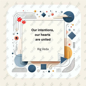 Social Media Post Image & Content : Sanskrit Quote Intentions and Heart from Motif