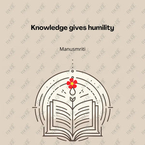 Social Media Post Image & Content : Sanskrit Quote Knowledge and Humility from Motif