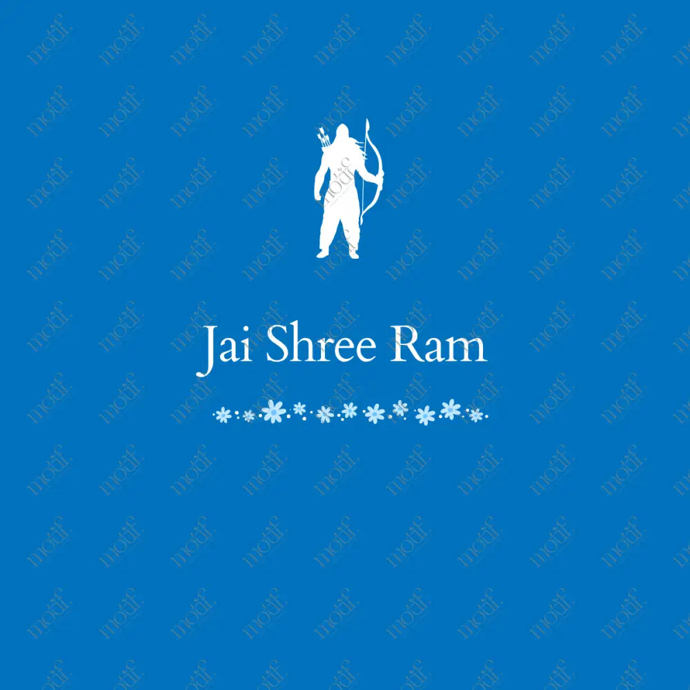 Social Media Post: Jai Shree Ram Blue Image