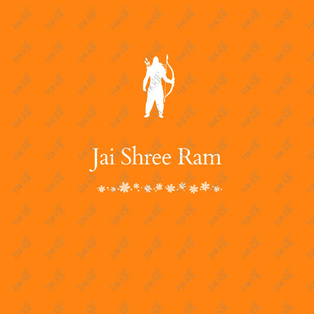 Social Media Post: Jai Shree Ram Orange Image