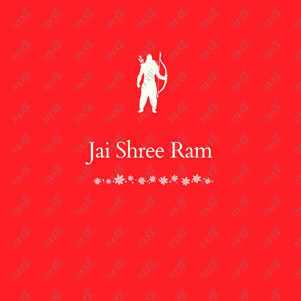 Social Media Post: Jai Shree Ram Red Image