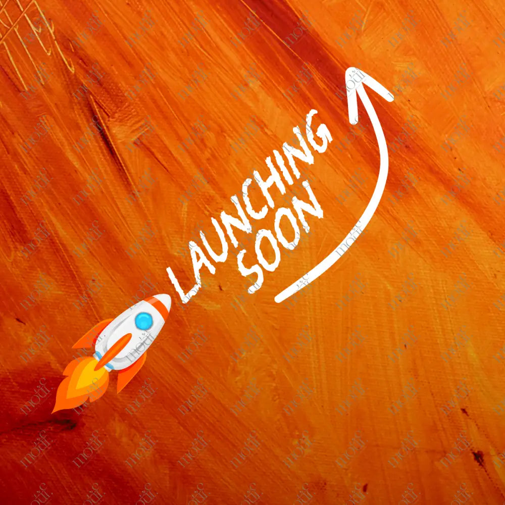 Social Media Post Image: Launching Soon Orange