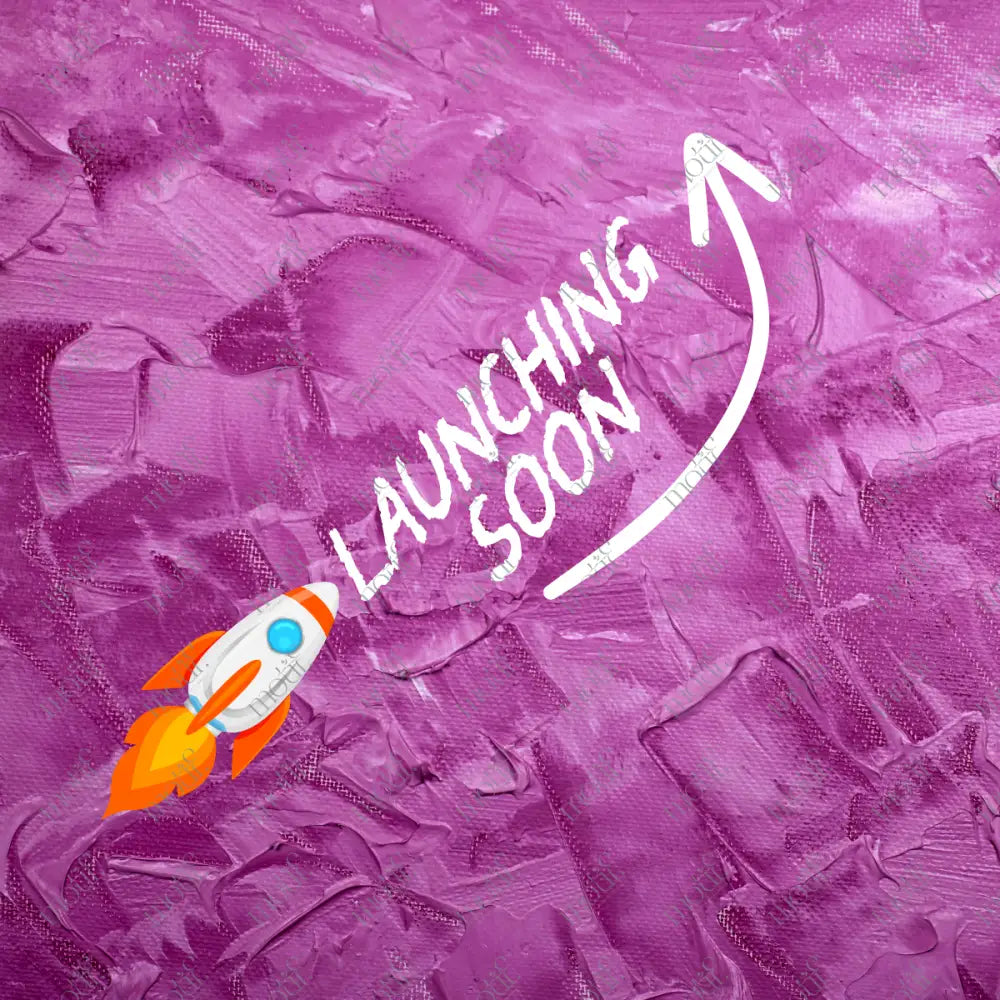 Social Media Post Image: Launching Soon Purple