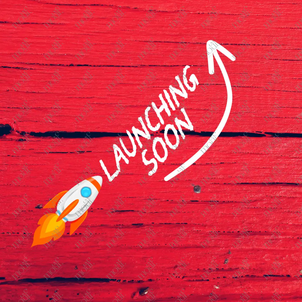 Social Media Post Image: Launching Soon Red