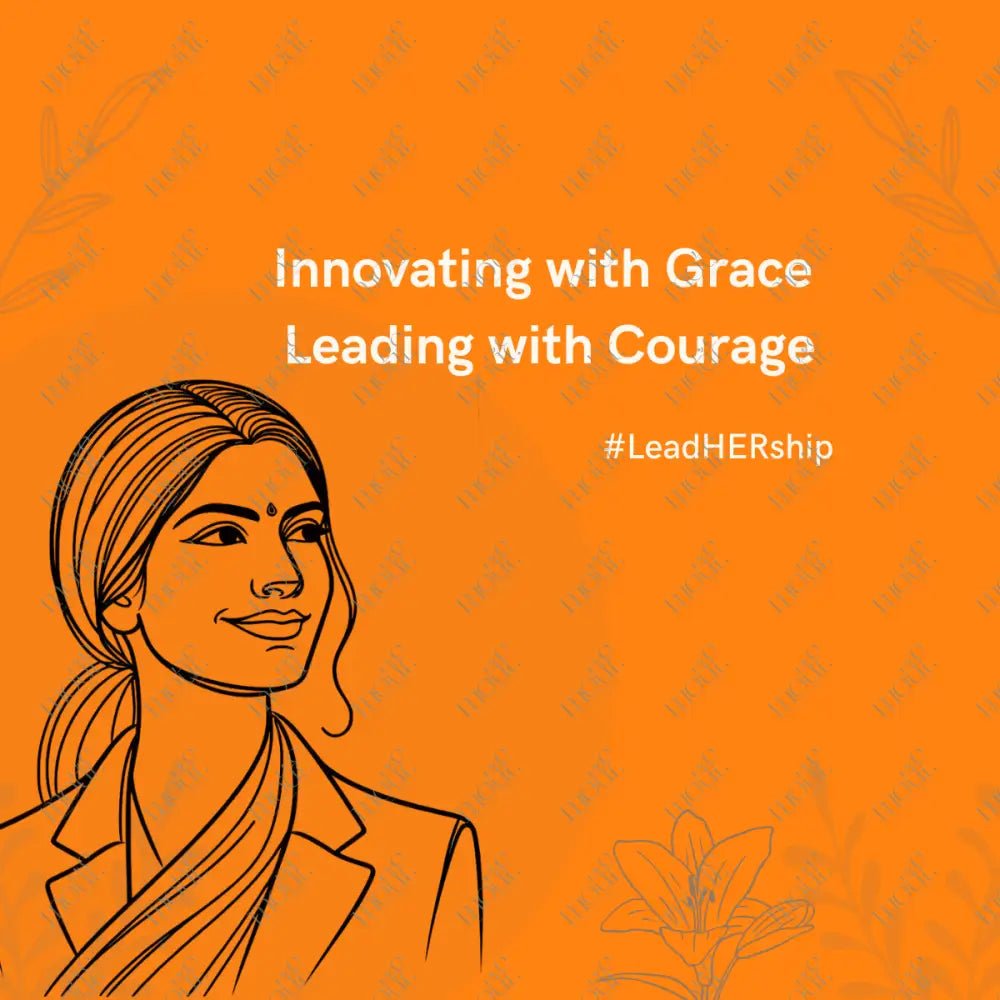 Social Media Post Image: Leading With Courage #Leadhership Orange