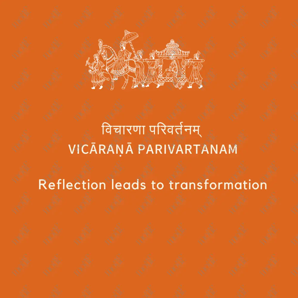 Social Media Post Image: Reflection Leads To Transformation Orange