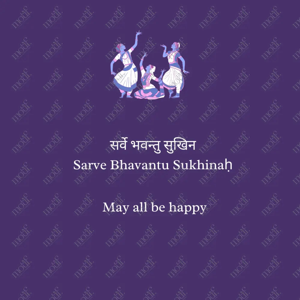 Social Media Post Image: Sarve Bhavantu Sukhinah Purple