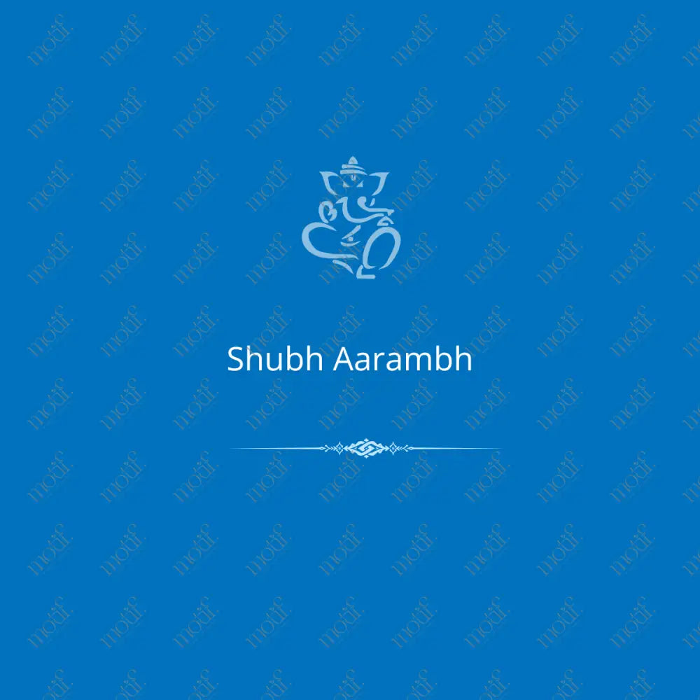 Social Media Post: Shubh Aarambh Blue Image