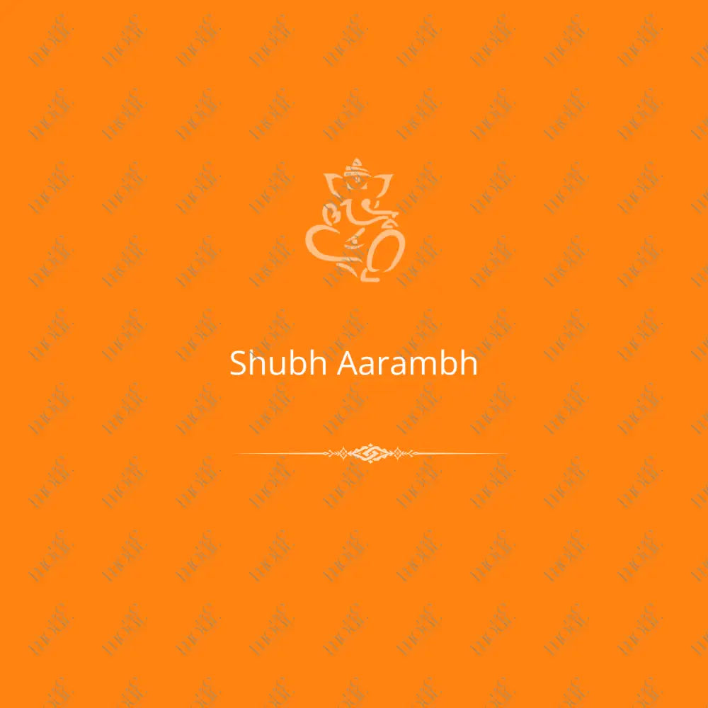 Social Media Post: Shubh Aarambh Orange Image