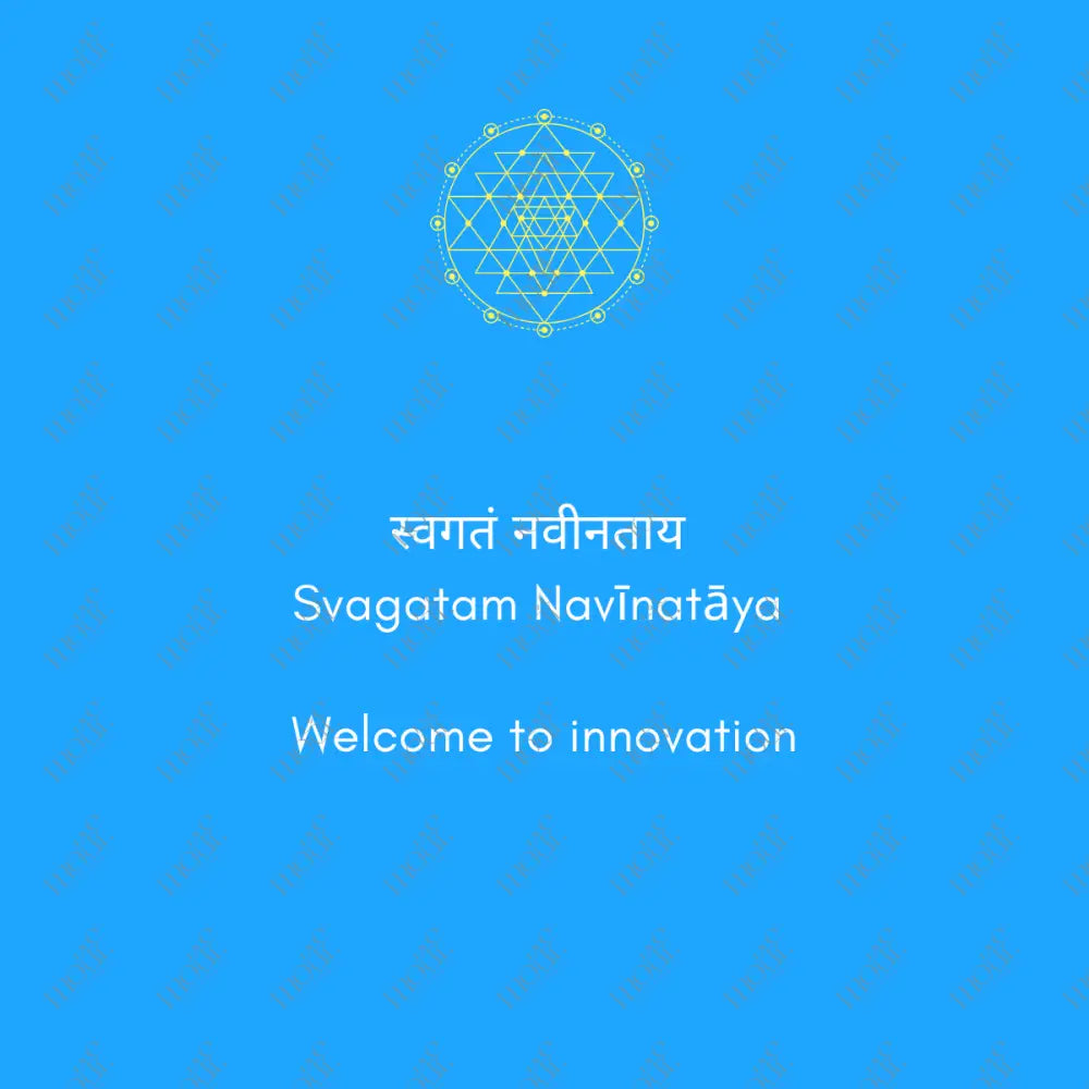 Social Media Post Image: Svagatam Navīnatāya Blue Image