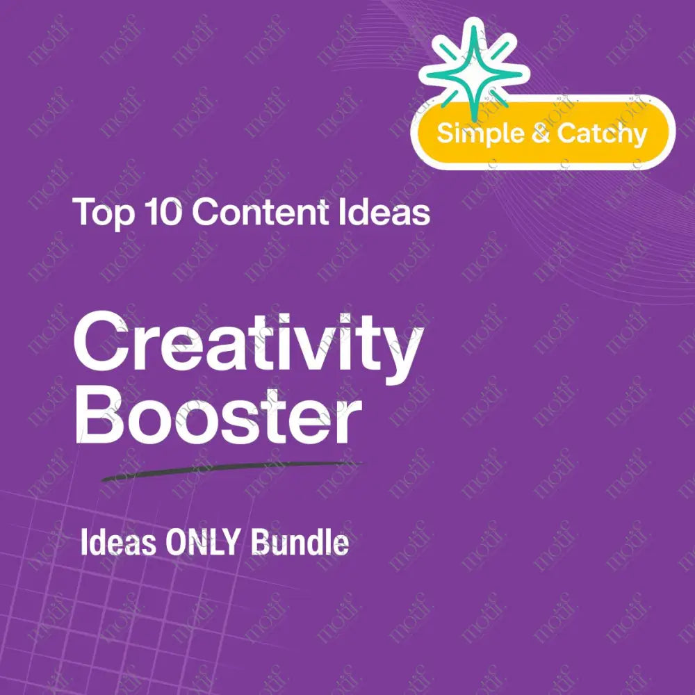 Top 10 Content Ideas – Creativity Booster – Simple Top 10 Bundles